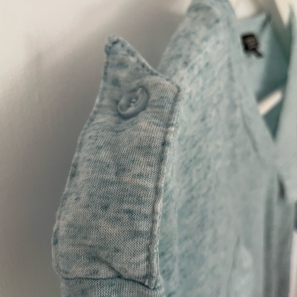 Men’s Mission Ombré Heathered Blue to Black T-Shirt Chest pockets slim fit large - Picture 3 of 9